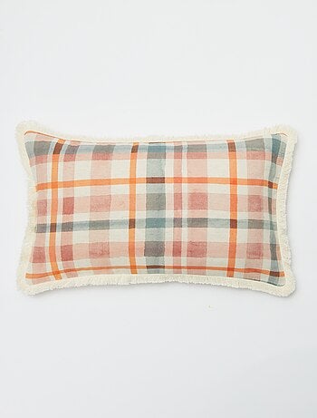 Capa de almofada em mistura de linho (50x30 cm) - Kiabi Home