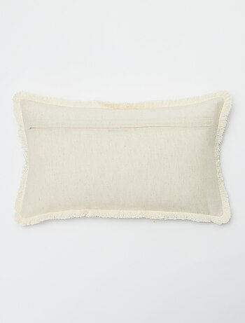 Capa de almofada em mistura de linho (50x30 cm) - Kiabi Home