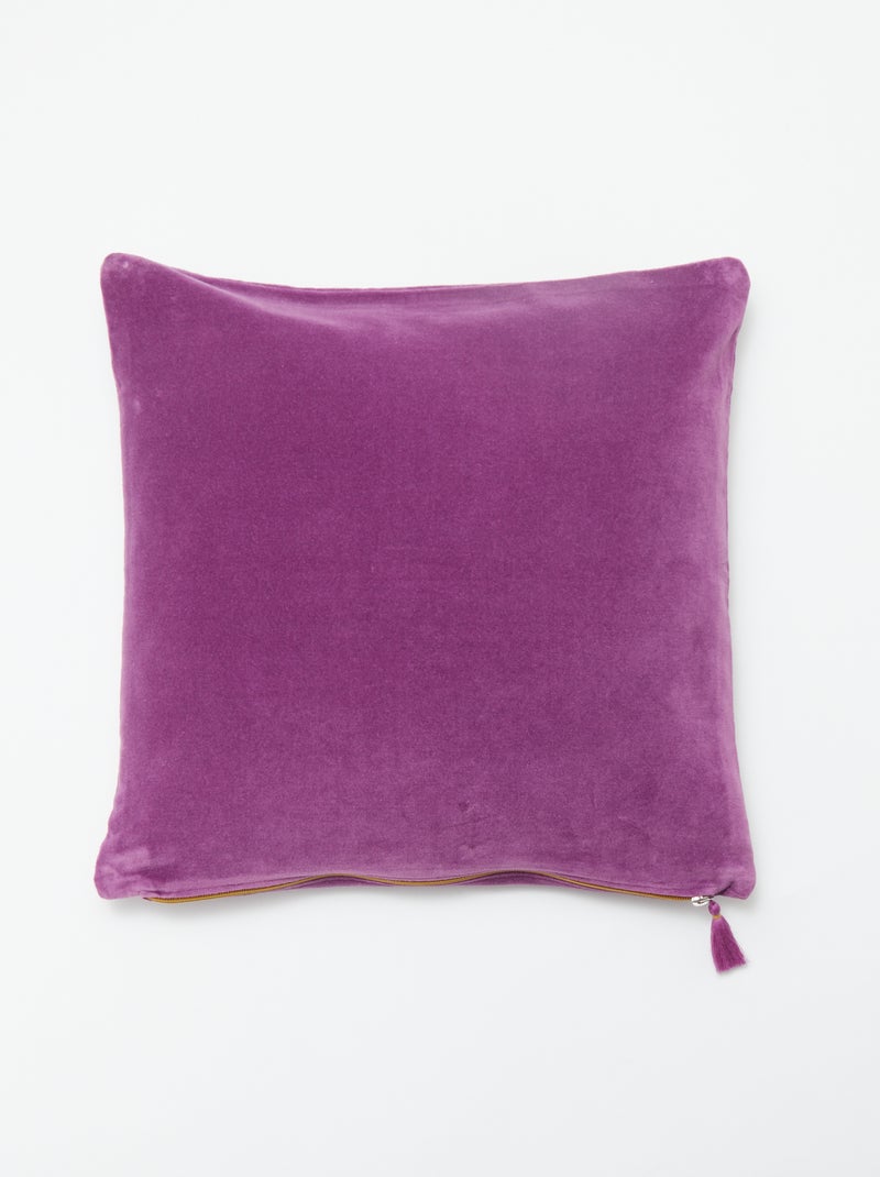 Capa de almofada em veludo (45 x 45 cm) Violeta - Kiabi