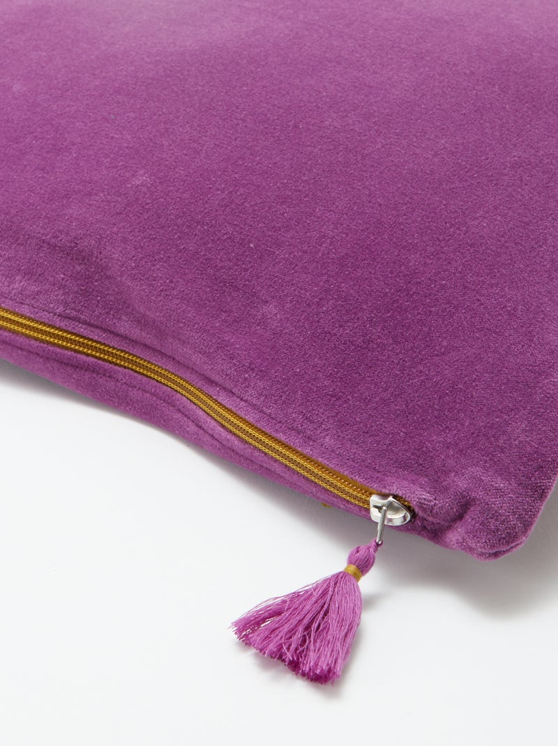 Capa de almofada em veludo (45 x 45 cm) Violeta - Kiabi