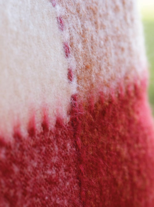 Capa de almofada em xadrez de mohair - Kiabi