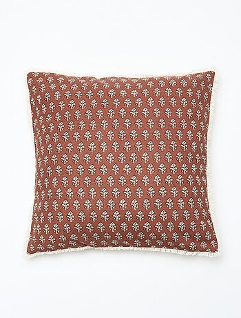 Capa de almofada estampada com flores (45x45 cm) - Kiabi Home