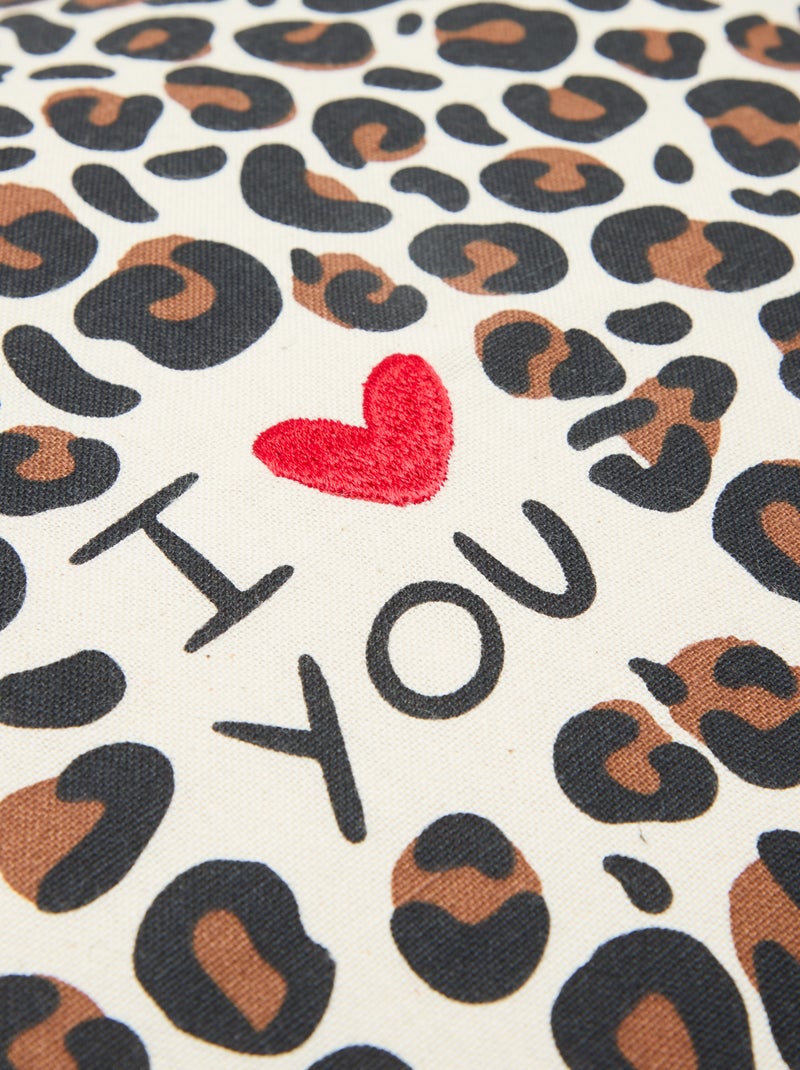 Capa de almofada leopardo Agathe Sorlet x Kiabi - 45 x 45 cm Branco - Kiabi