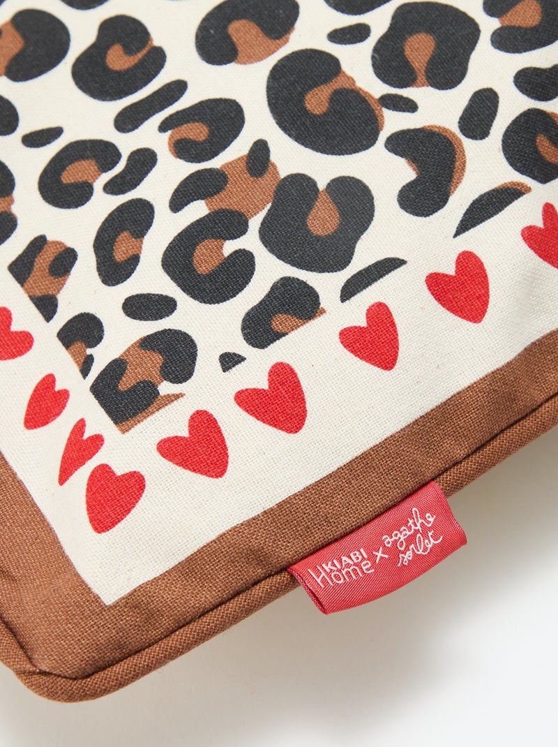 Capa de almofada leopardo Agathe Sorlet x Kiabi - 45 x 45 cm Branco - Kiabi