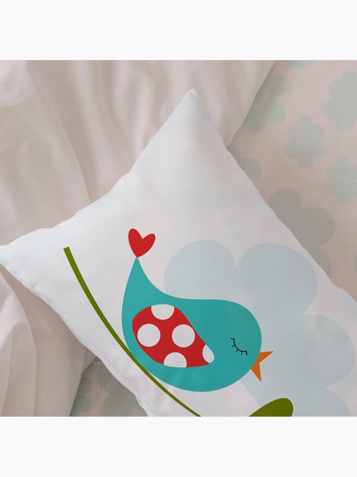 Capa de almofada Little birds "Happyfriday" - Kiabi