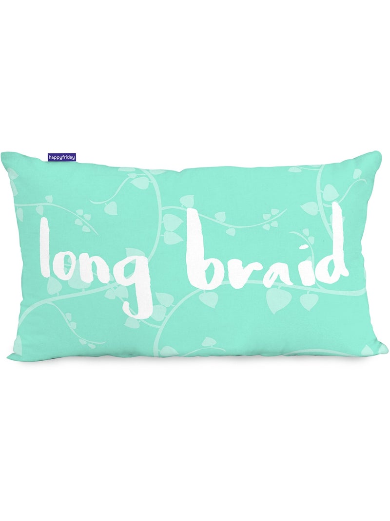 Capa de almofada Long braid "Happyfriday" Multicolorido - Kiabi