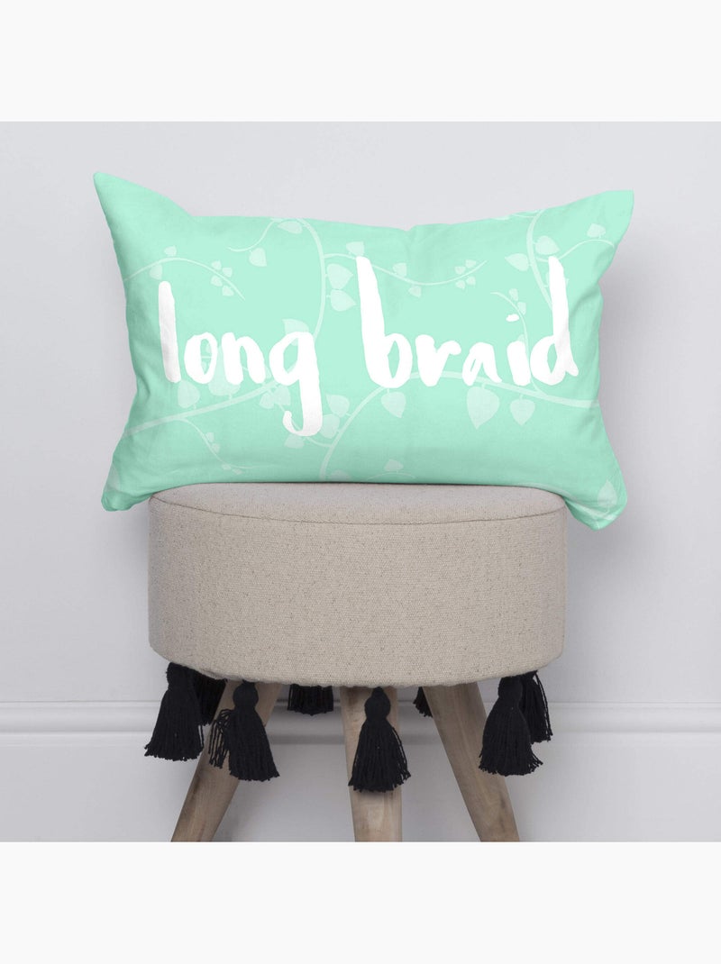 Capa de almofada Long braid "Happyfriday" Multicolorido - Kiabi
