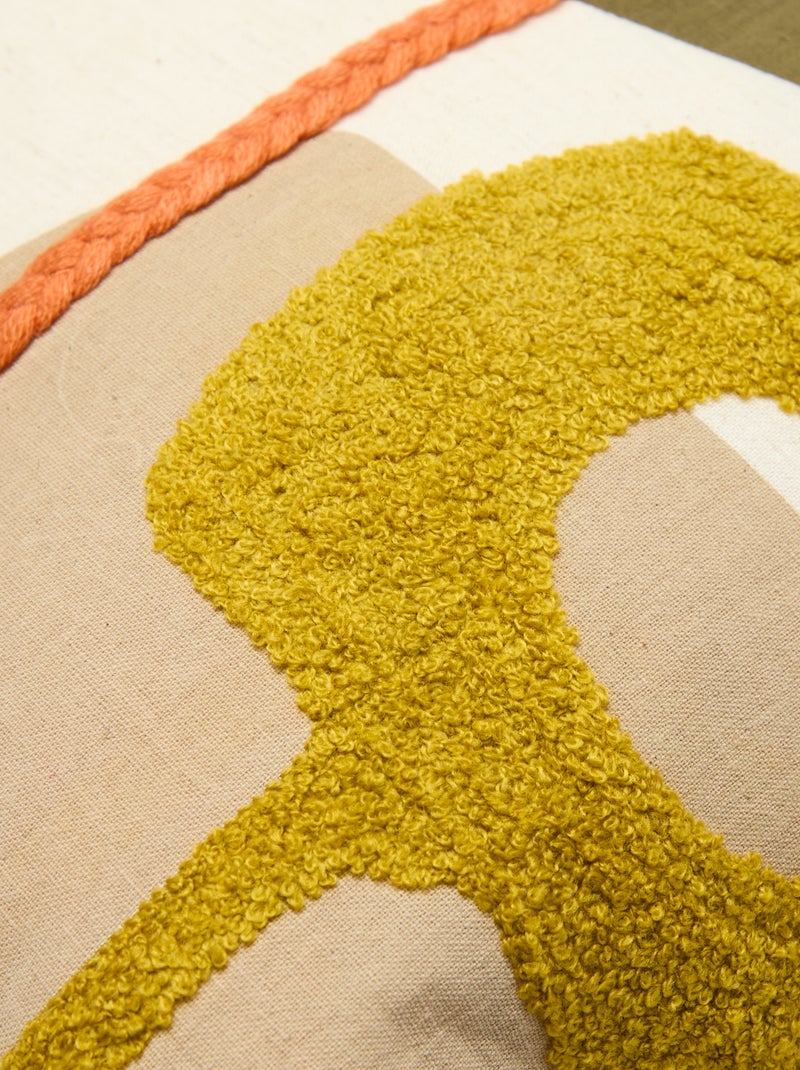 Capa de almofada 'padrão axadrezado' Bege - Kiabi