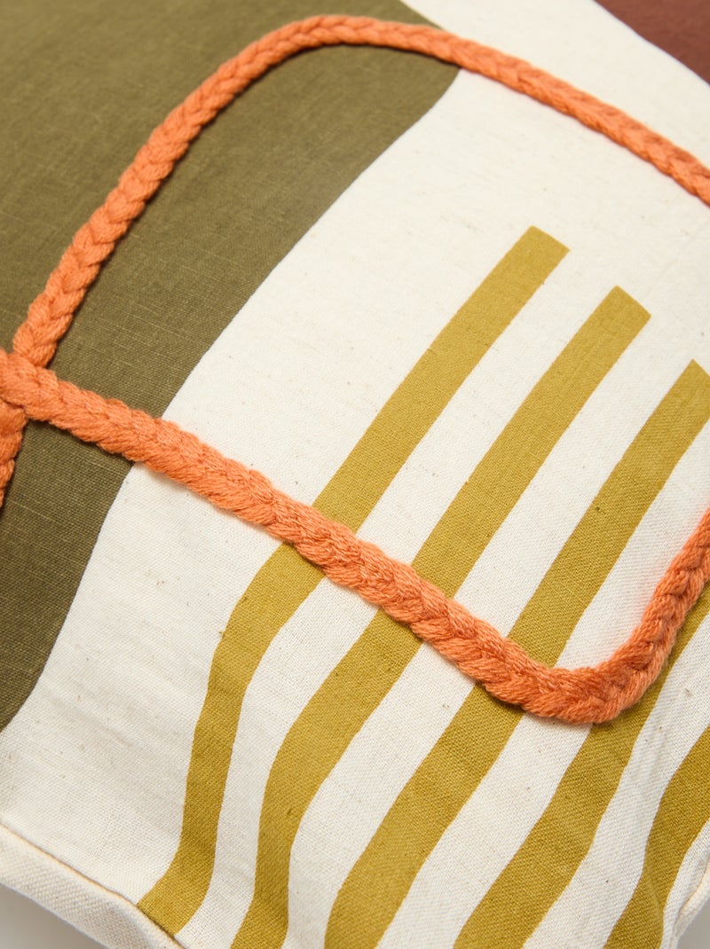 Capa de almofada 'padrão axadrezado' Bege - Kiabi