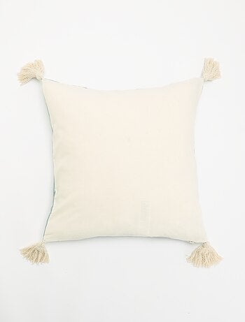 Capa de almofada quadrada com pompons