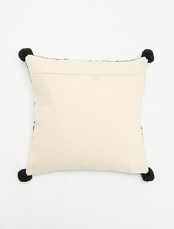 Capa de almofada quadrada com pompons