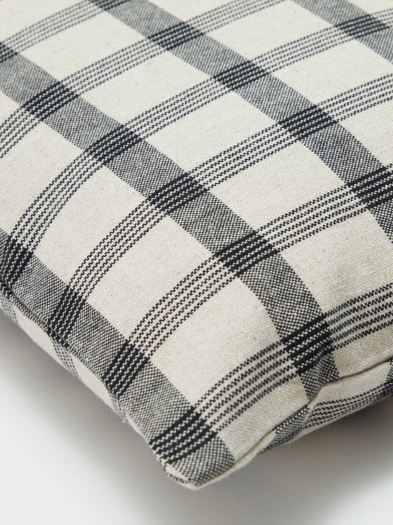 Capa de almofada rústica (45x45 cm) -   Kiabi Home PRETO - Kiabi