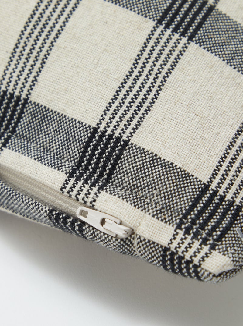 Capa de almofada rústica (45x45 cm) -   Kiabi Home PRETO - Kiabi