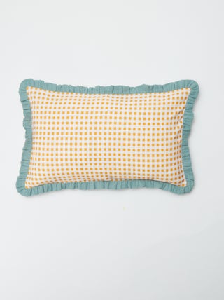 Capa de almofada vichy (50x30 cm)  - Kiabi Home
