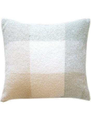 Capa de almofada xadrez com aspeto de mohair