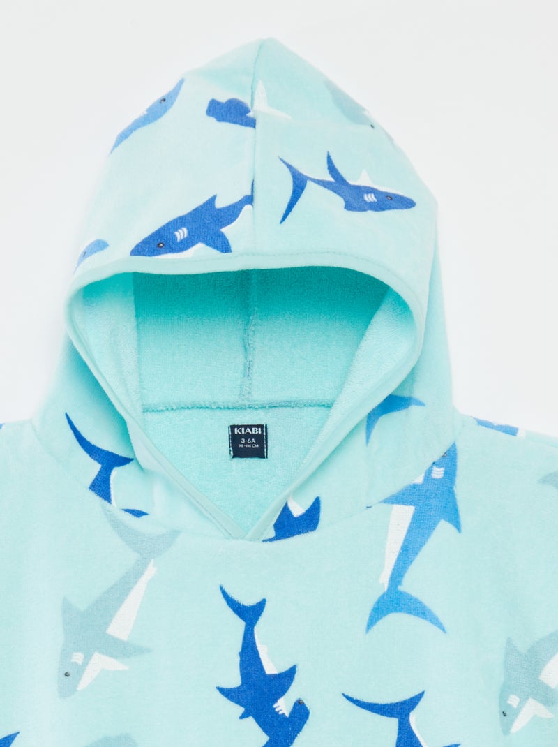 Capa de banho com capuz AZUL - Kiabi