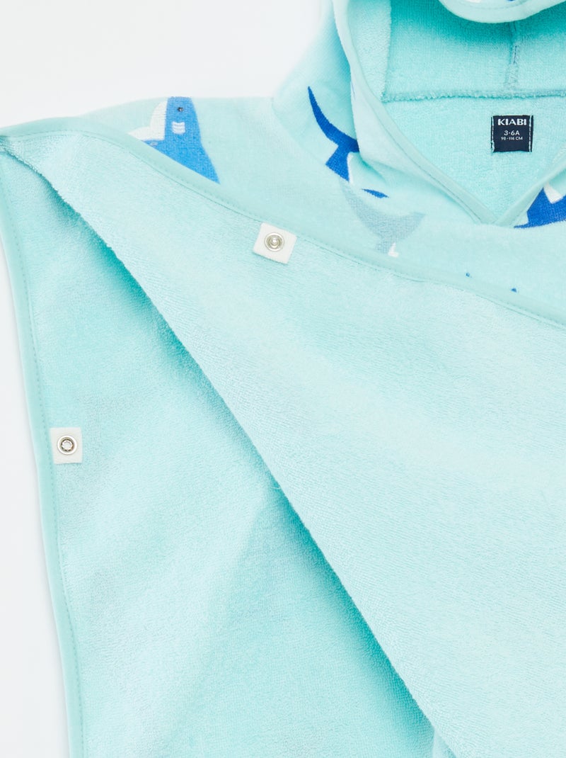 Capa de banho com capuz AZUL - Kiabi