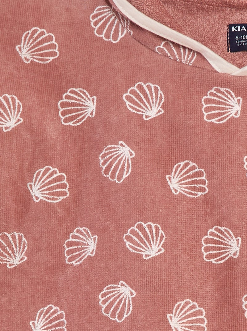 Capa de banho com capuz ROSA - Kiabi