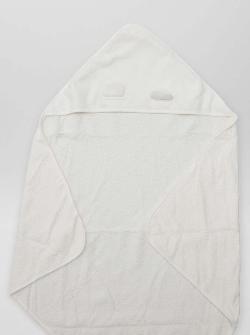 Capa de banho em felpa Branco - Kiabi