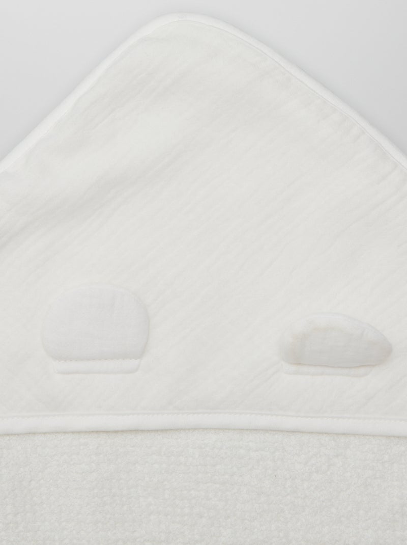 Capa de banho em felpa Branco - Kiabi