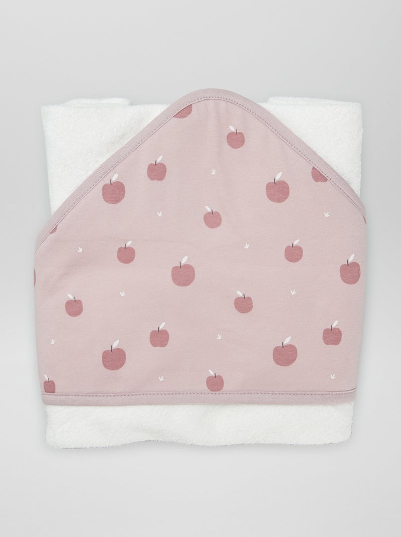 Capa de banho em felpa com capuz estampado ROSA - Kiabi