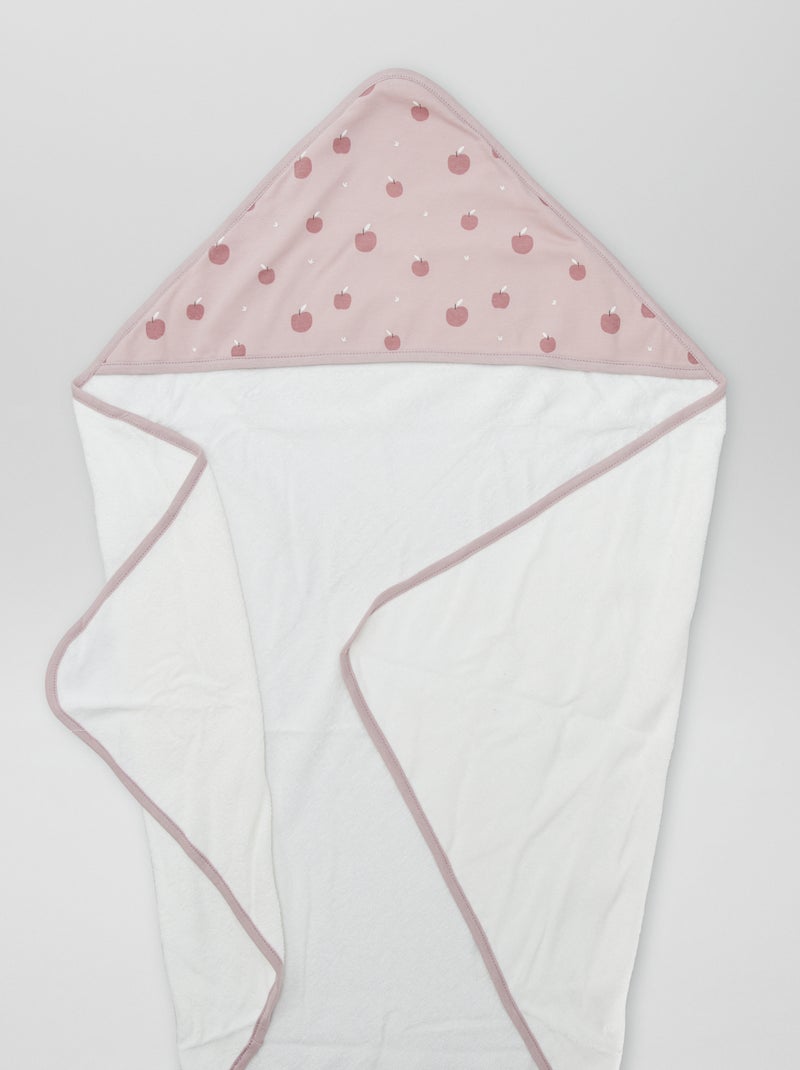 Capa de banho em felpa com capuz estampado ROSA - Kiabi