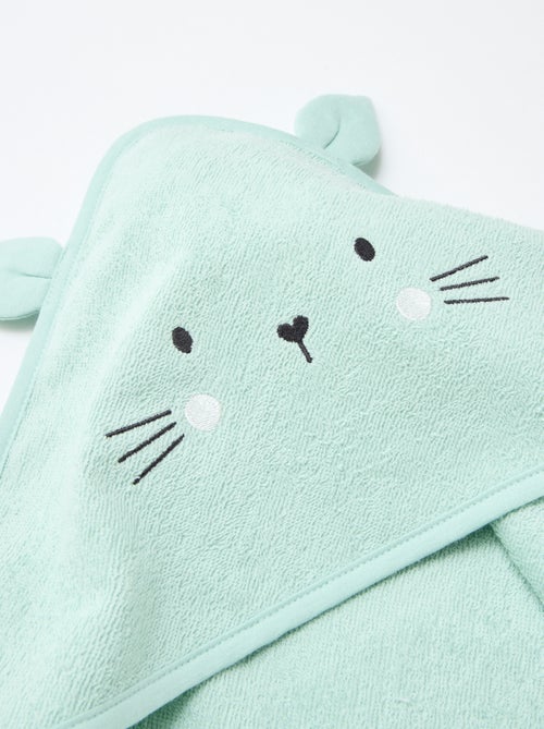 Capa de banho em felpa com orelhas de animais - Kiabi