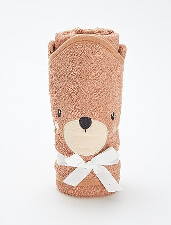 Capa de banho em felpa com orelhas de animais