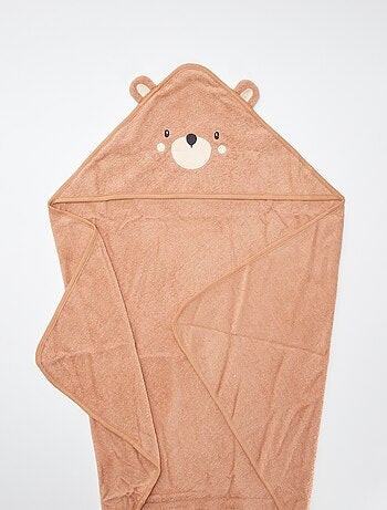 Capa de banho em felpa com orelhas de animais