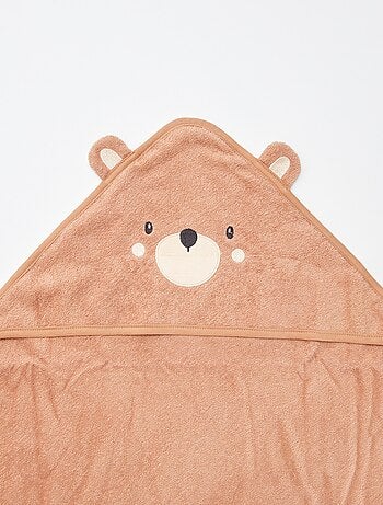 Capa de banho em felpa com orelhas de animais