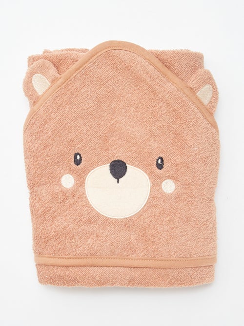 Capa de banho em felpa com orelhas de animais - Kiabi