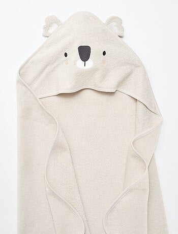 Capa de banho em felpa com orelhas de animais