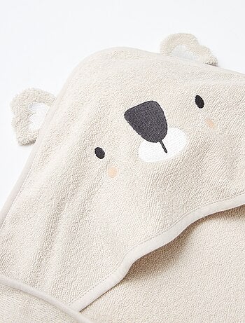 Capa de banho em felpa com orelhas de animais