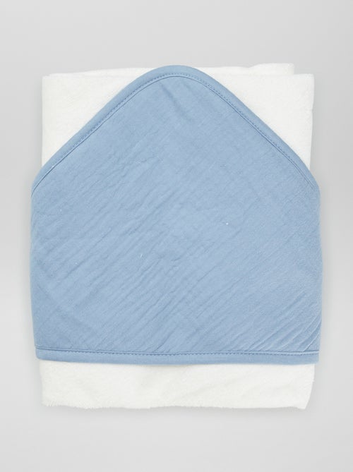 Capa de banho em felpa em gaze de algodão - Kiabi