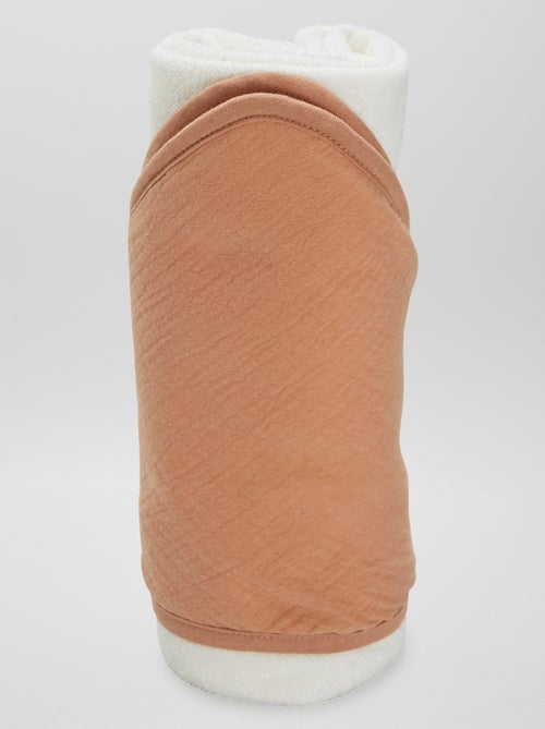 Capa de banho em felpa em gaze de algodão - Kiabi