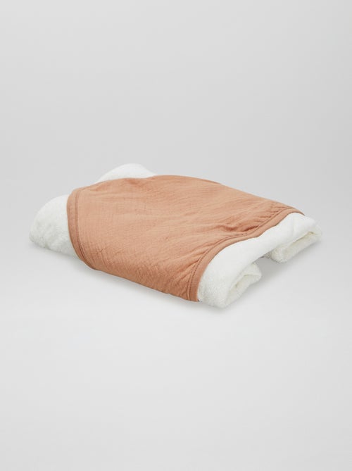 Capa de banho em felpa em gaze de algodão - Kiabi