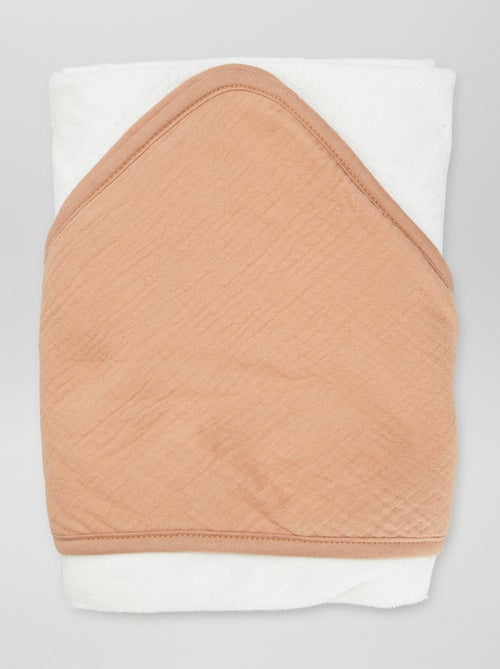 Capa de banho em felpa em gaze de algodão - Kiabi