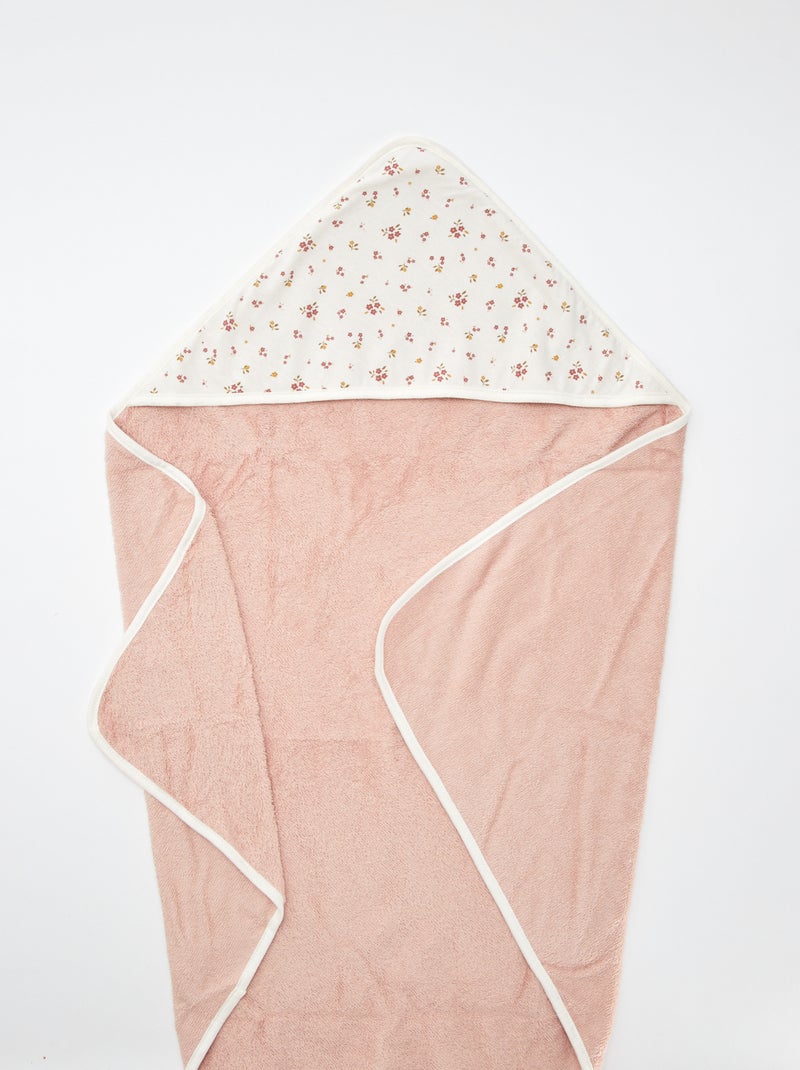 Capa de banho em felpa estampada - 75 x 75 cm BRANCO - Kiabi