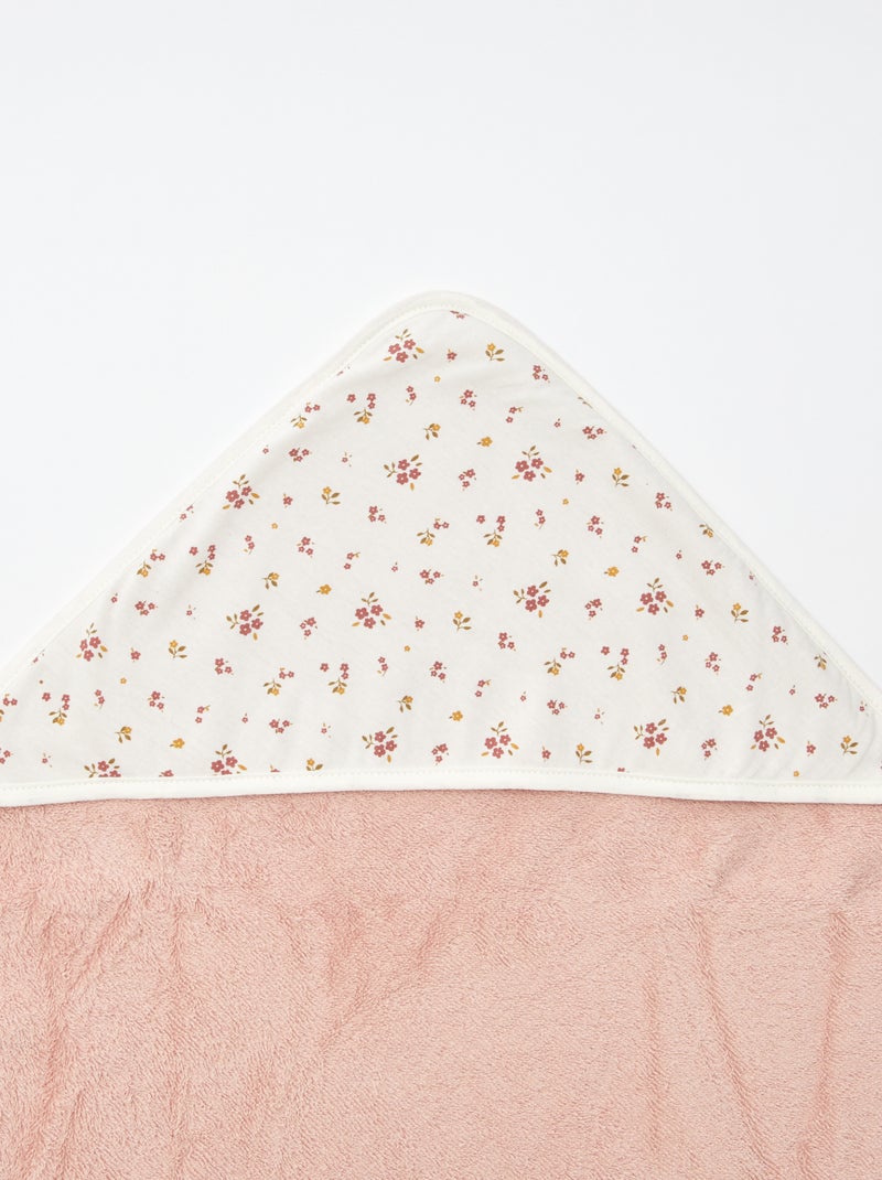Capa de banho em felpa estampada - 75 x 75 cm BRANCO - Kiabi