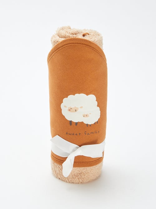 Capa de banho em felpa estampada - 75 x 75 cm - Kiabi