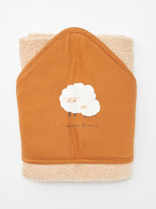 Capa de banho em felpa estampada - 75 x 75 cm - Kiabi