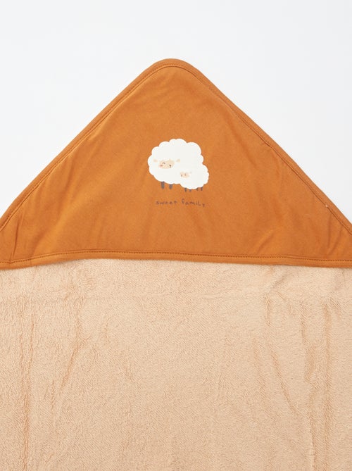 Capa de banho em felpa estampada - 75 x 75 cm - Kiabi