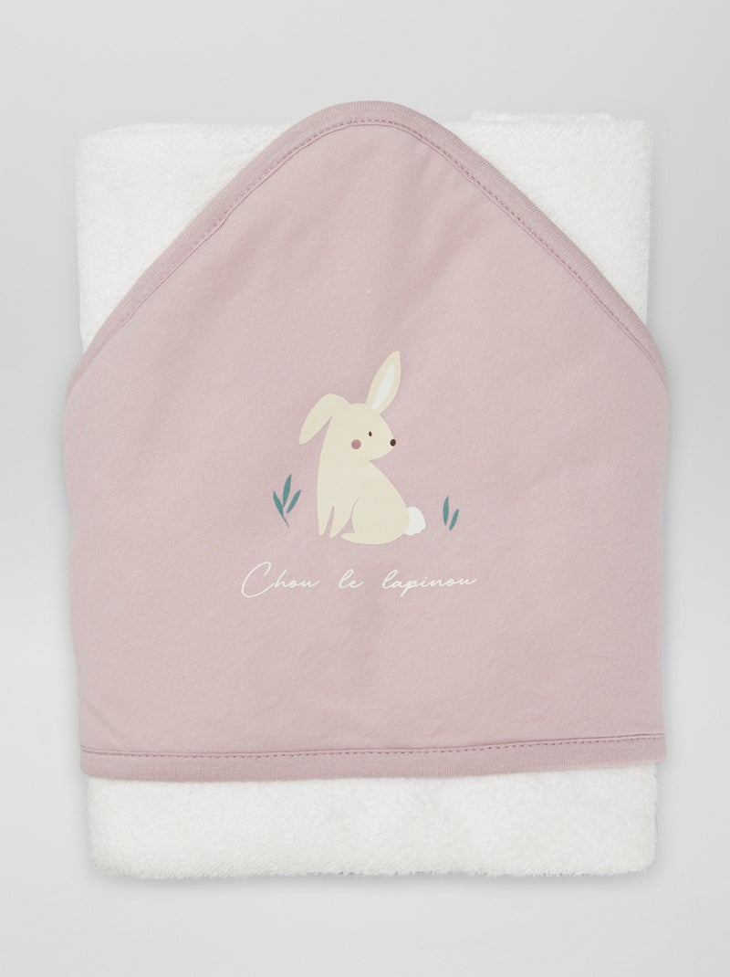 Capa de banho em felpa ROSA - Kiabi