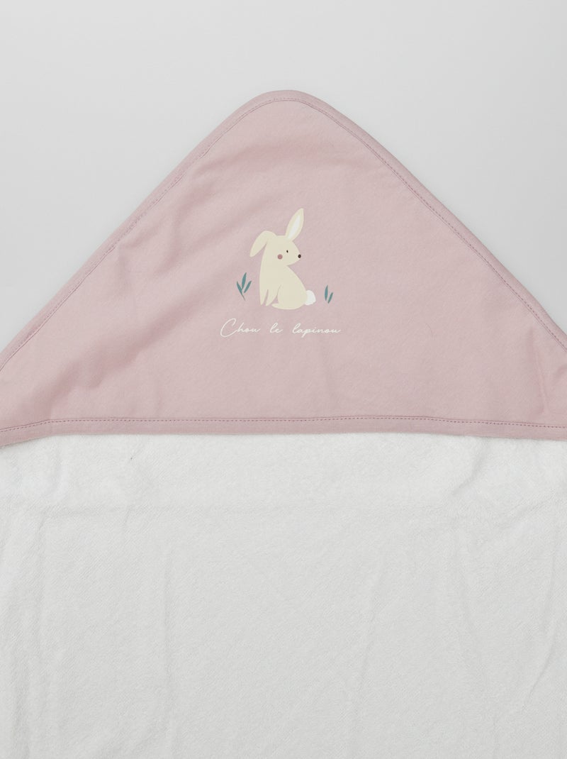Capa de banho em felpa ROSA - Kiabi