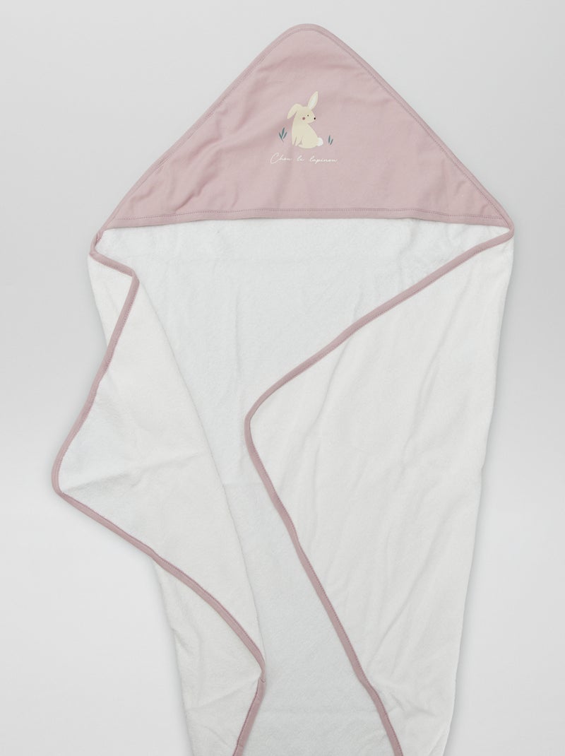 Capa de banho em felpa ROSA - Kiabi