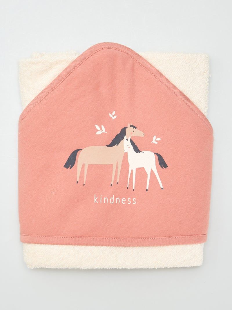 Capa de banho em felpa ROSA - Kiabi