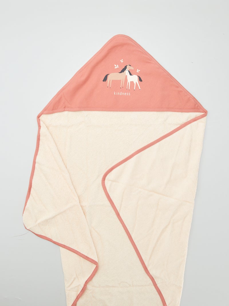 Capa de banho em felpa ROSA - Kiabi
