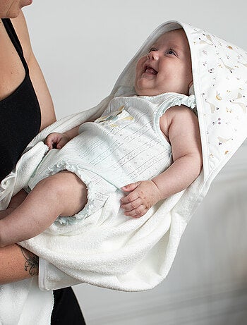 Capa de banho para bebê em algodão e bambu | sevira kids