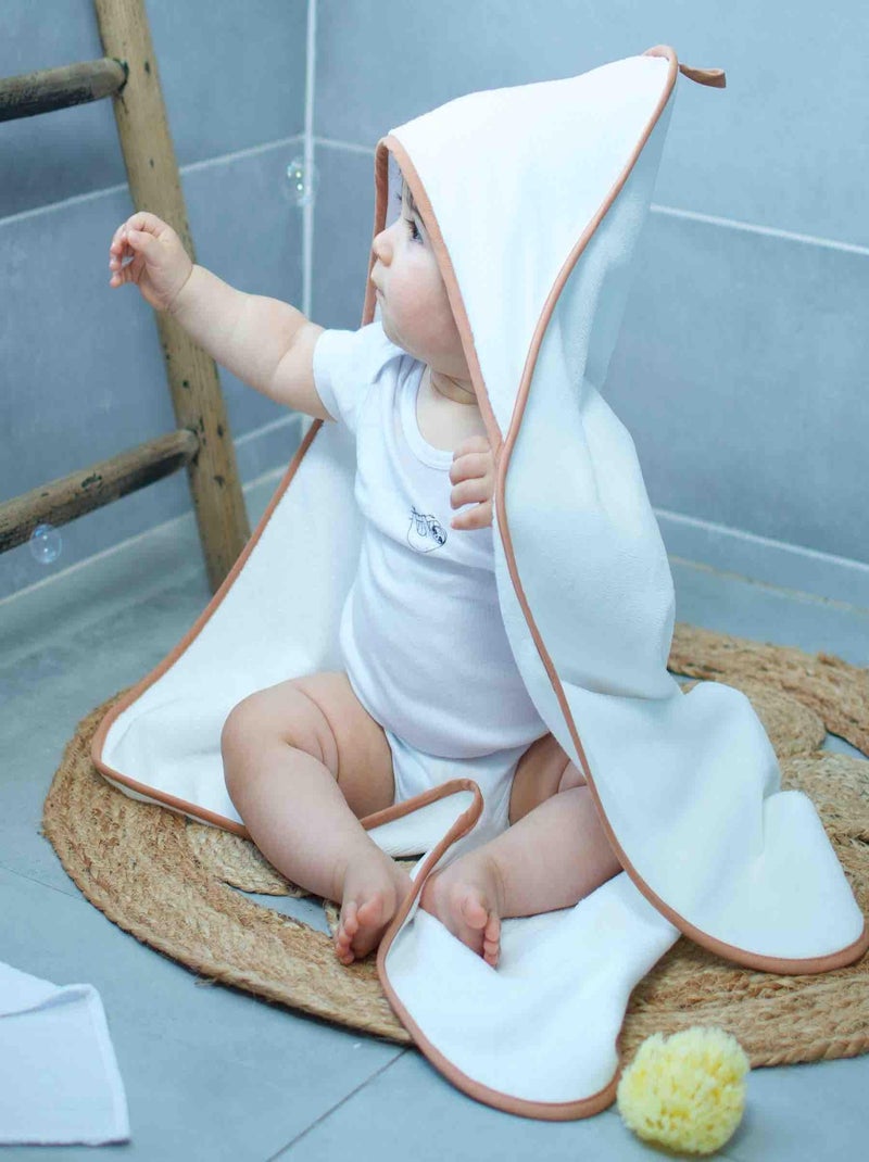 Capa de banho para bebé em gaze de algodão e bambu | sevira kids Branco - Kiabi