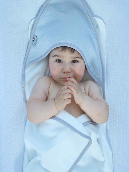 Capa de banho para bebé em gaze de algodão e bambu | sevira kids - Kiabi Capa de banho para bebé em gaze de algodão e bambu | sevira kids - Kiabi